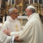 Robert Francis Prevost Martínez, cardenal de los EUA, junto al Papa Francisco.
